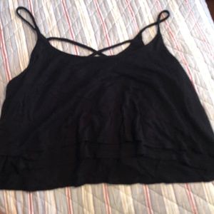 Cute Black Basic Crop